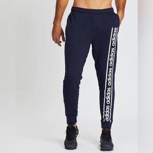 Adidas men’s Navy logo stripe C90 comfortable sweatpants joggers in S